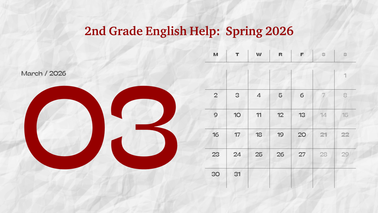 2Kl EH March Calendar